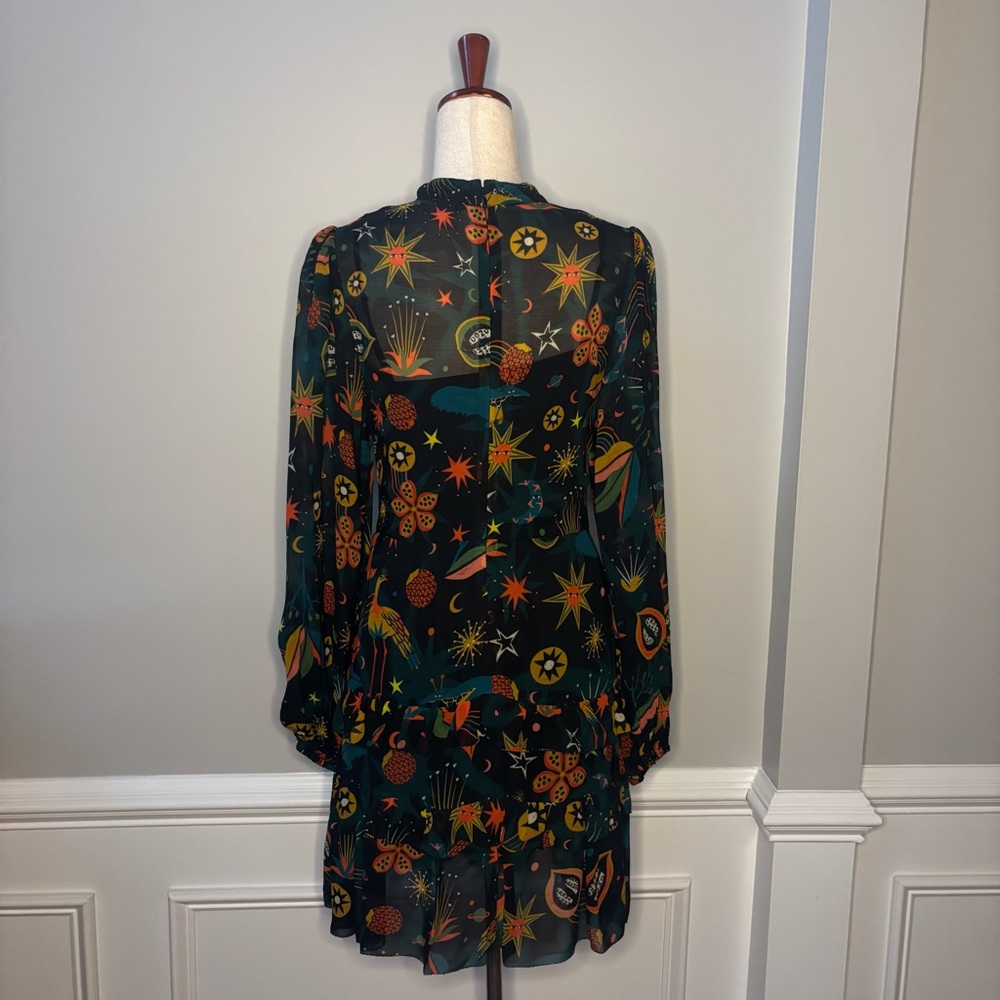 Farm Rio Cerrado Sky Mini Dress size XS - Picture 4 of 6